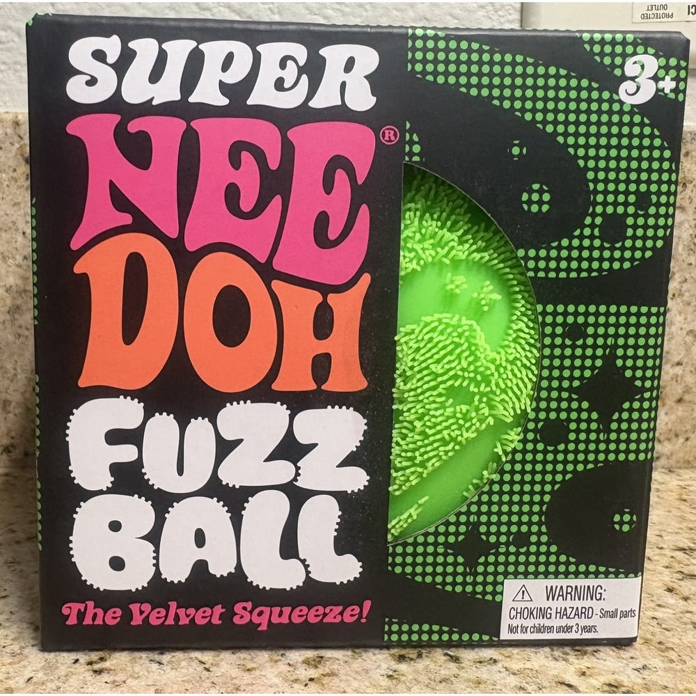 NeeDoh SUPER FUZZ Ball Green XL Giant Fuzzy Squishy Stress Toy 🔥 100% AUTHENTIC